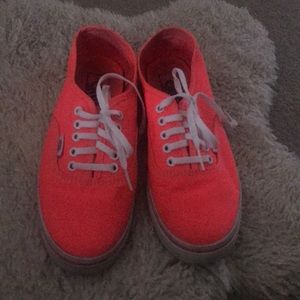 Neon orange van slip ons